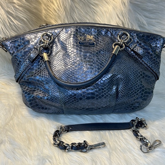Coach Blue Snakeskin Women's Bag
